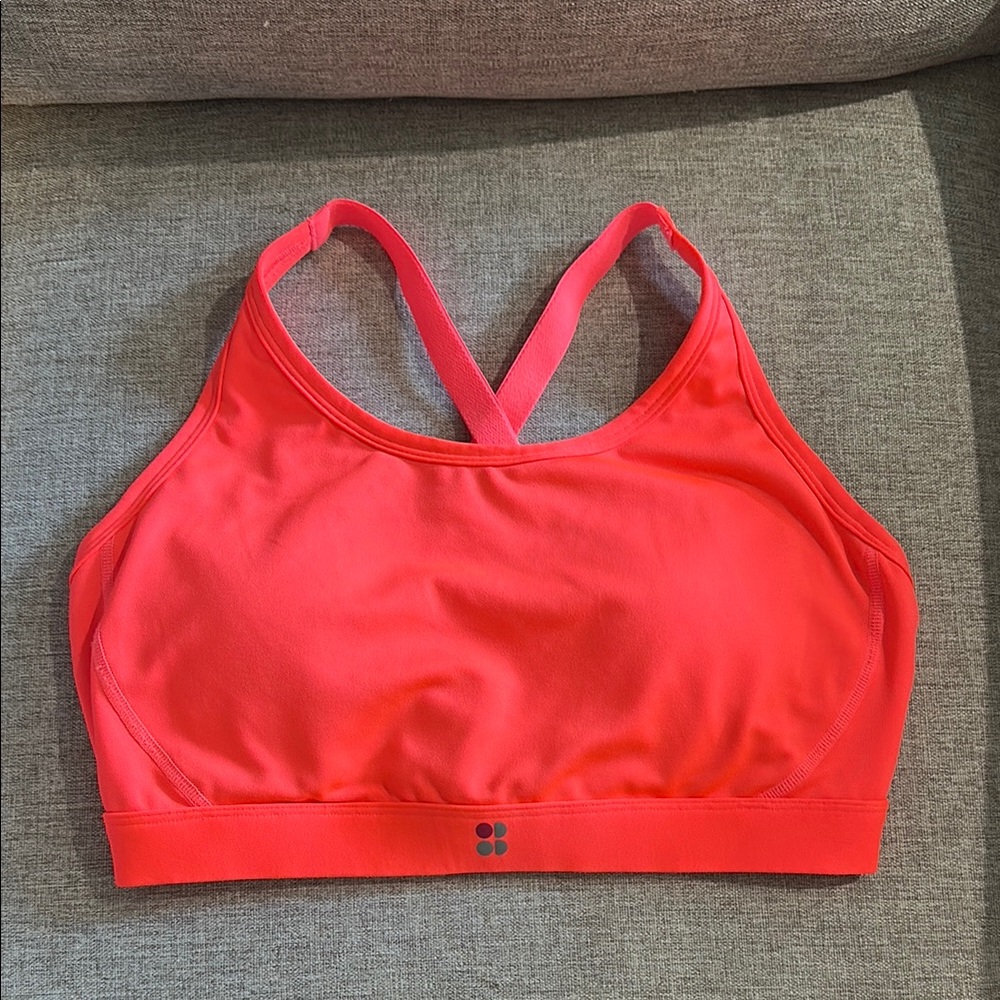 Sweaty Betty Red Sports Bra with Racerback Design